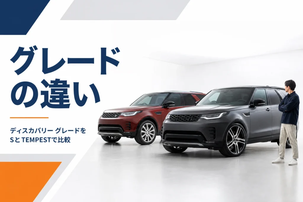ホイールの大きさが違う大型SUVが2台並んだ様子