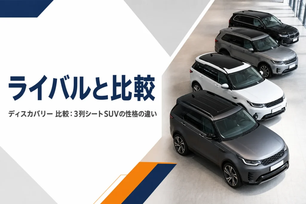展示場に並ぶ大型SUV