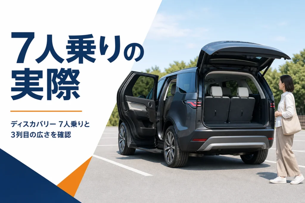 3列目シートが見える大型SUVの車内