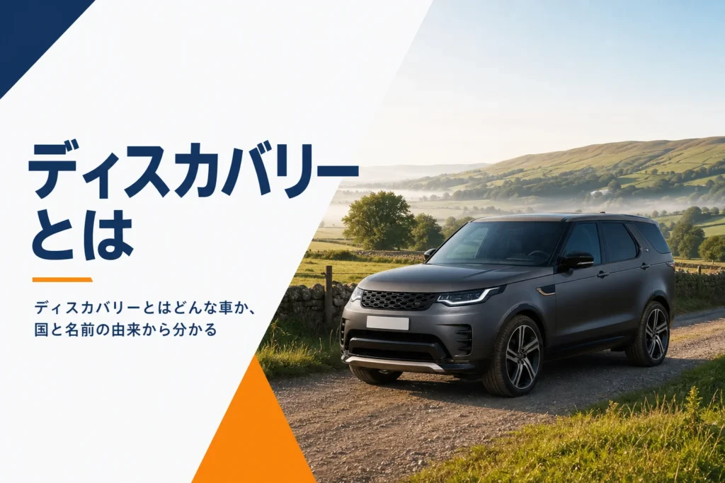 英国の田園の道に停まる大型SUV